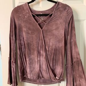 Purple Tie-Dye Long Sleeve Shirt